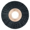 Weiler 2" Dia Nylon Wheel Brush, .014" Crimped Black Nylon Fill, 1/2" 17233